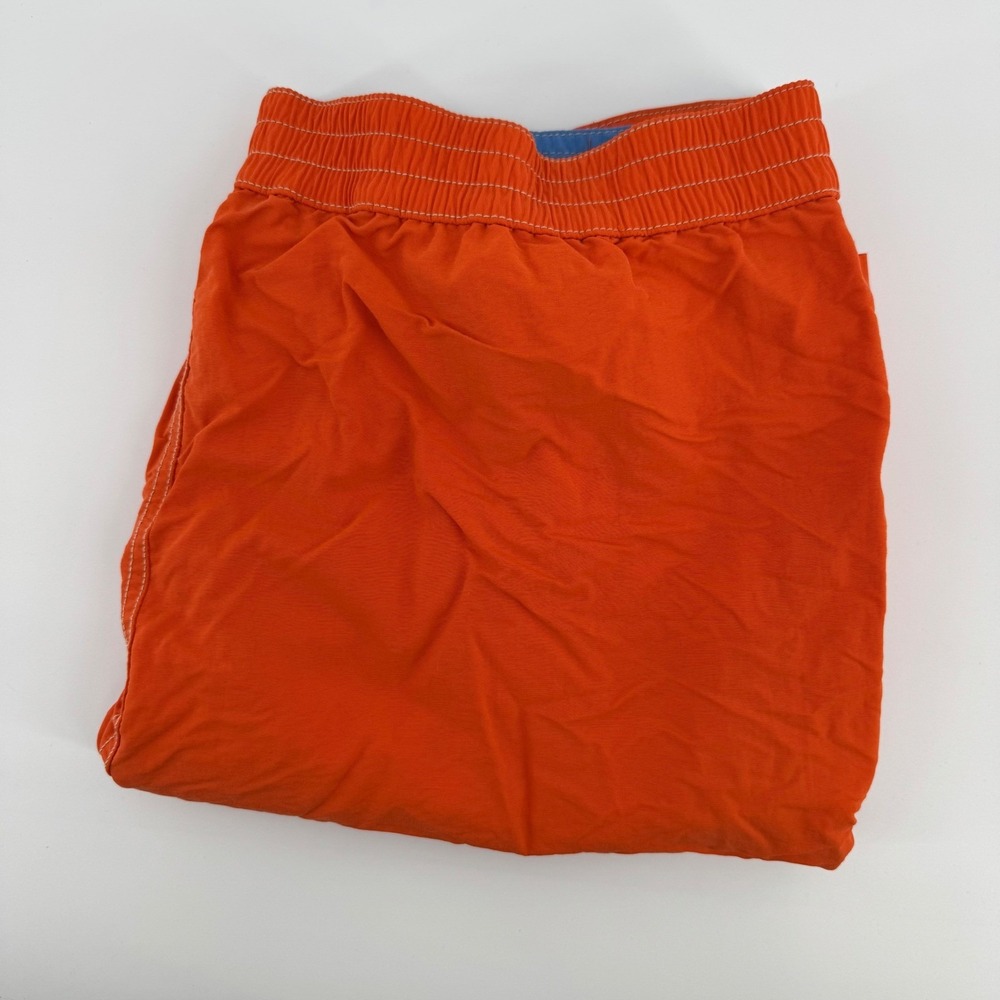 Polo Ralph Lauren Swim Trunks Men Large Orange Cargo Pocket Mesh Lined 8" Inseam
